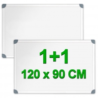 1+1 Biela popisovacia tabuľa na stenu magnetická 120x90cm TM129