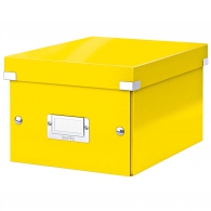 604216 Škatuľa stredná Click & Store žltá WOW