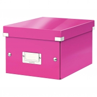 604223 Škatuľa stredná Click & Store ružová WOW