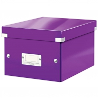 604262 Škatuľa stredná Click & Store purpurová WOW
