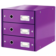 604862 Zásuvkový box 3 Click & Store purpurová WOW