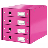 604923 Zásuvkový box 4 Click & Store ružová WOW