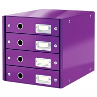 604962 Zásuvkový box 4 Click & Store purpurová WOW