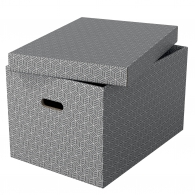 628287 Úložný box veľký šedý 3ks Esselte Home s úchytom