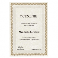 Certifikát Arkady zlatý 170g papier A4/ 25 ks