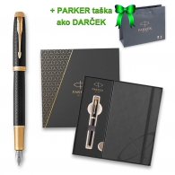 Parker IM Premium čierne plniace pero so zl. klipom GT FP, darčekovej kazete