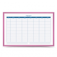 TM64LRPT Týždenná plánovacia tabuľa ružová 60x40
